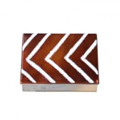 H Edward Winter Edward Winter Box Enamel Brass Hinged Cleveland School Signed