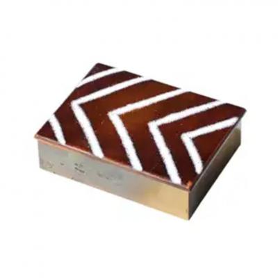 H Edward Winter Edward Winter Box Enamel Brass Hinged Cleveland School Signed