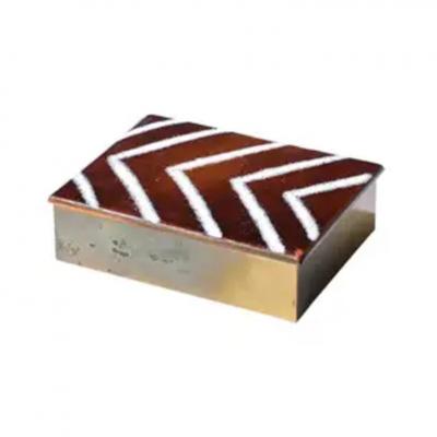 H Edward Winter Edward Winter Box Enamel Brass Hinged Cleveland School Signed