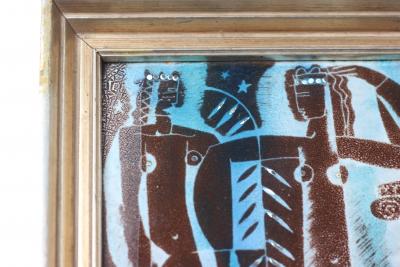 H Edward Winter Edward Winter Enamel of Two Stylized Woman 1934 United States