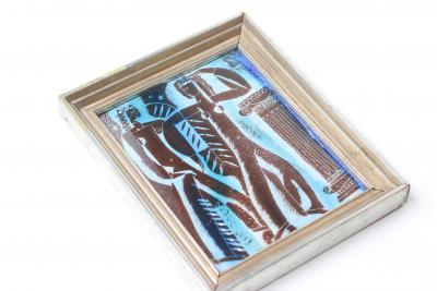 H Edward Winter Edward Winter Enamel of Two Stylized Woman 1934 United States