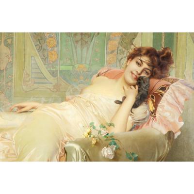 H Gu rault French 19th 20th Century The Little Prince Oil on Canvas