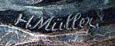 H Muller Bronze Woman with Umbrella