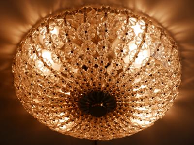 H Richter Modern Glass Flower Flush Mount or Sconce by H Richter 1950s