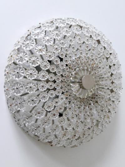 H Richter Modern Glass Flower Flush Mount or Sconce by H Richter 1950s