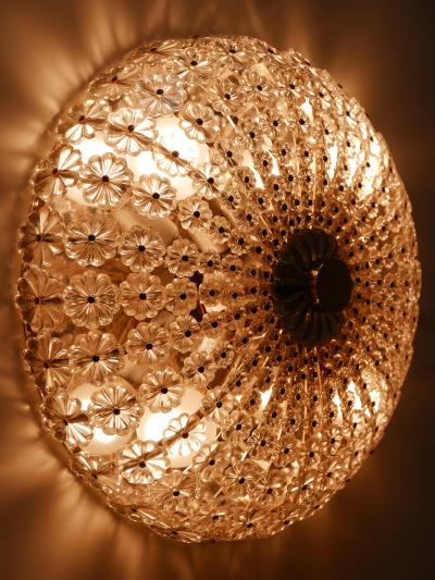 H Richter Modern Glass Flower Flush Mount or Sconce by H Richter 1950s
