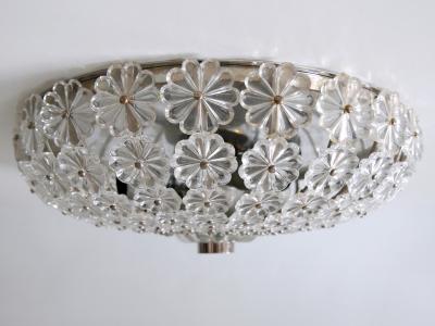 H Richter Modern Glass Flower Flush Mount or Sconce by H Richter 1950s