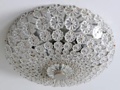 H Richter Modern Glass Flower Flush Mount or Sconce by H Richter 1950s