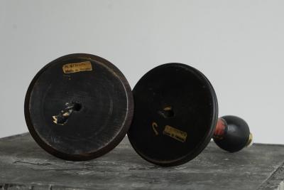 H Steinpatz H Steinpatz Pair of Hand Painted Amsterdamse School Table Lamps 1920s