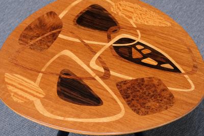 H Sundling AB Swedish Modern Intarsia Side Table H Sundling AB Tr nas Sweden 1950s