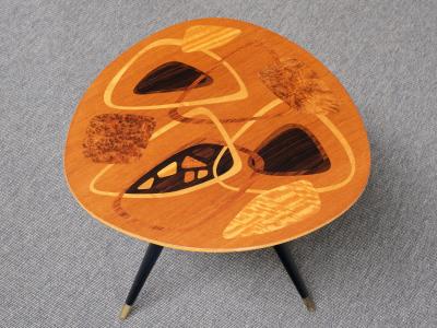H Sundling AB Swedish Modern Intarsia Side Table H Sundling AB Tr nas Sweden 1950s