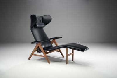 H W Klein Black Lounge Chair by H W Klein Denmark 1960s