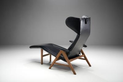 H W Klein Black Lounge Chair by H W Klein Denmark 1960s