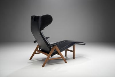 H W Klein Black Lounge Chair by H W Klein Denmark 1960s