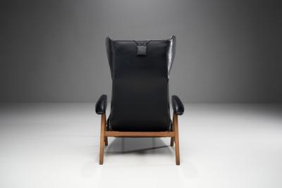 H W Klein Black Lounge Chair by H W Klein Denmark 1960s