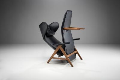 H W Klein Black Lounge Chair by H W Klein Denmark 1960s