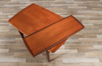 H W Klein H W Klein Teak Side Table w Pull Out Tray for Bramin