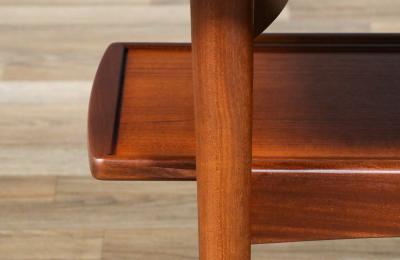 H W Klein H W Klein Teak Side Table w Pull Out Tray for Bramin