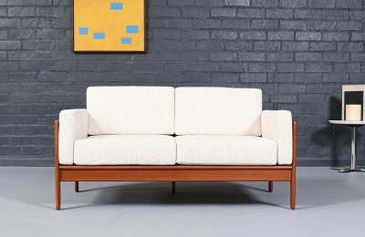 H W Klein H W Klein Teak Tweed Love Seat Sofa for Komfort