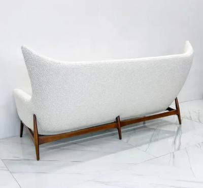 H W Klein Sculptural Wingback Sofa by H W Klein for Bramin Mobler of Denmark 1950s
