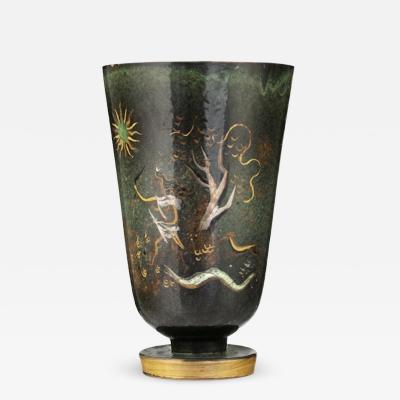 H l ne Amoudruz Swiss 1930s Neoclassical Vase of the Goddess Diana for Atelier Menelika