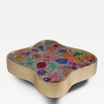 H l ne de Saint Lager CADRE FLEURS COFFEE TABLE