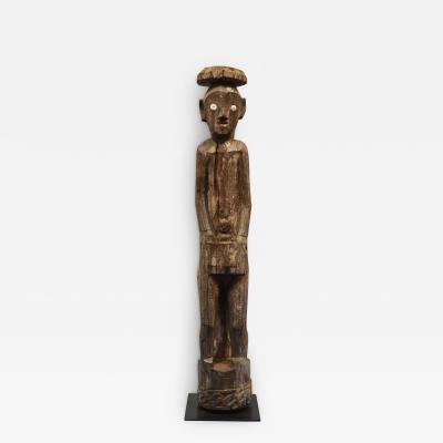 HAMPADONG Kalimantan TRIBAL ART Carved Figure MAILE with CHILD