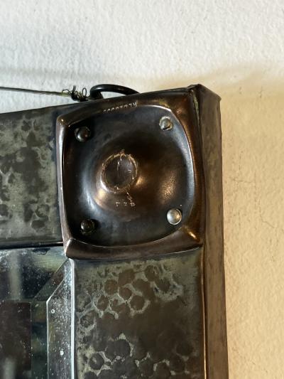 HAND FORGED PAIR OF ARTS AND CRAFTS COPPER AND BRASS MIRRORS