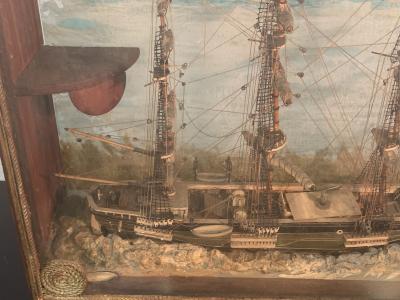 HANDMADE 1900S SHIP DIORAMA