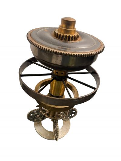 HAROLD HARRIS POST MODERN BRONZE MIXED METALS INDUSTRIAL PARTS GEARS SCULPTURE