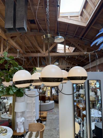 HEIKKI TURUNEN 5 Light Opal Chandelier Attributed to Heikki Turunen 1970s