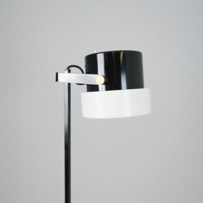 HEIKKI TURUNEN Heikki Turunen Floor Lamp Model 30 138 in Black White Orno 1970s Finland