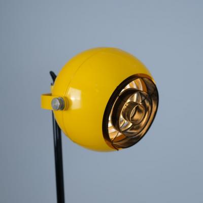 HEIKKI TURUNEN Heikki Turunen Floor Lamp Model 30 180 in Black Yellow Orno 1970s Finland