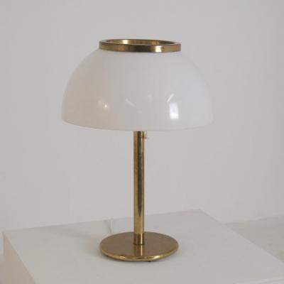 HEIKKI TURUNEN Heikki Turunen Senior Series Brass Acrylic Table Lamp Model 940 147 Orno 1970s