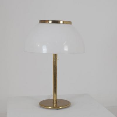 HEIKKI TURUNEN Heikki Turunen Senior Series Brass Acrylic Table Lamp Model 940 147 Orno 1970s