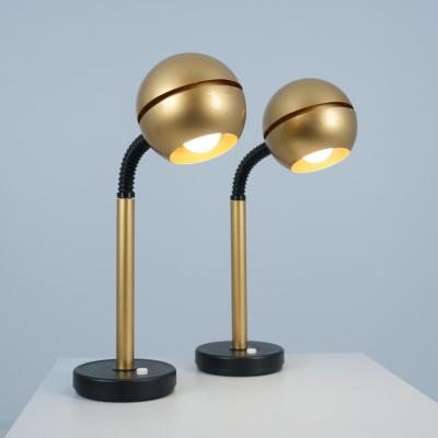 HEIKKI TURUNEN Pair of Heikki Turunen Golden Vario Table Lamps Model 940 105 Orno 1970s