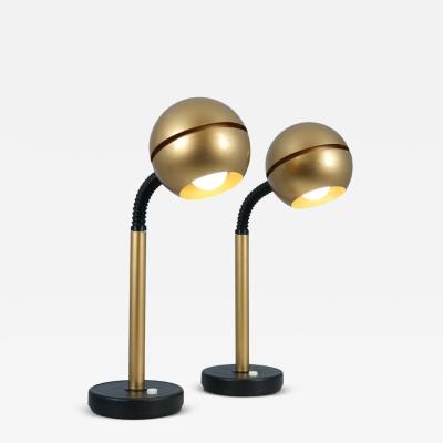 HEIKKI TURUNEN Pair of Heikki Turunen Golden Vario Table Lamps Model 940 105 Orno 1970s