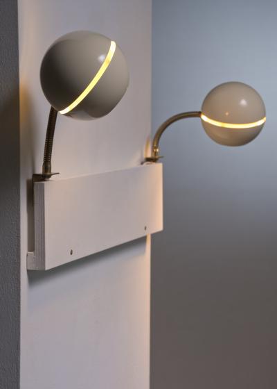 HEIKKI TURUNEN Pair of Heikki Turunen bedside wall lamps for Orno