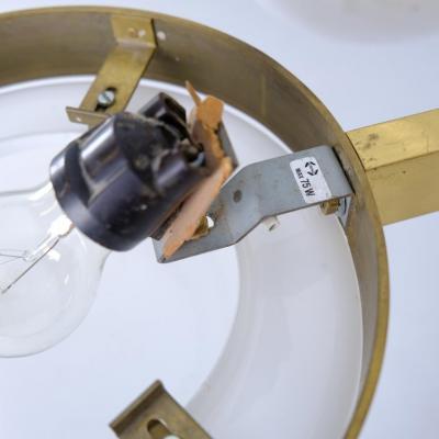 HEIKKI TURUNEN Sculptural Mid Century Chandelier Brass Glass Heikki Turunen Orno 1970s