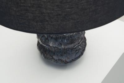 HELGE STERBERG Rippled Stoneware Table Lamp by Helge sterberg Denmark 1950s