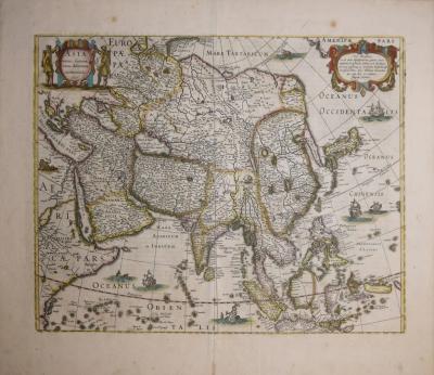 HENDRIK HONDIUS HENDRIK HONDIUS DUTCH 1597 1651 ASIA RECENS SUMMA CURS DELINEATA