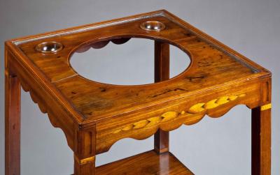 HEPPLEWHITE BLEEDING HEART INLAID WASHSTAND