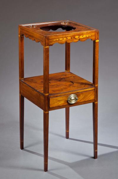 HEPPLEWHITE BLEEDING HEART INLAID WASHSTAND