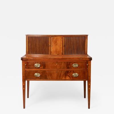 HEPPLEWHITE INLAID TAMBOUR DESK