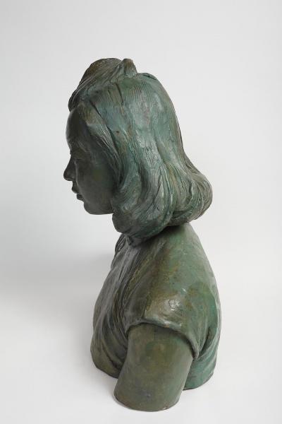 HERBERT MCRAE MILLER PATINATED PLASTER BUST OF A CHINESE WOMAN BY HERBERT MCRAE MILLER