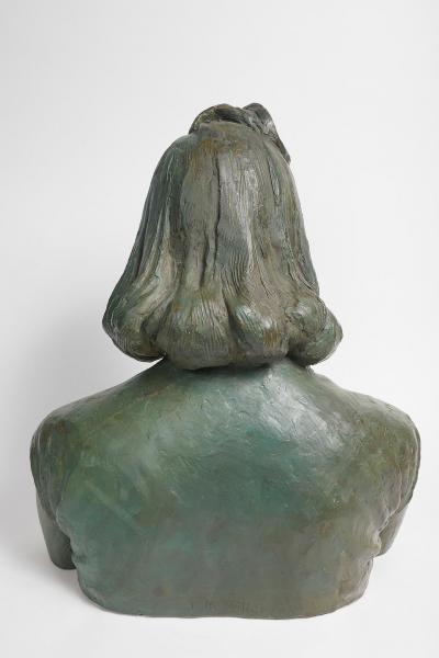HERBERT MCRAE MILLER PATINATED PLASTER BUST OF A CHINESE WOMAN BY HERBERT MCRAE MILLER