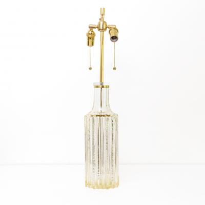 HIGHLY TEXTURED SCANDINAVIAN MODERN GLASS LAMP