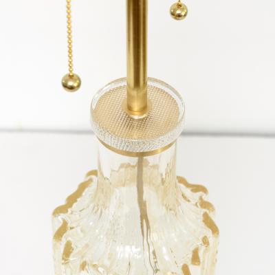 HIGHLY TEXTURED SCANDINAVIAN MODERN GLASS LAMP