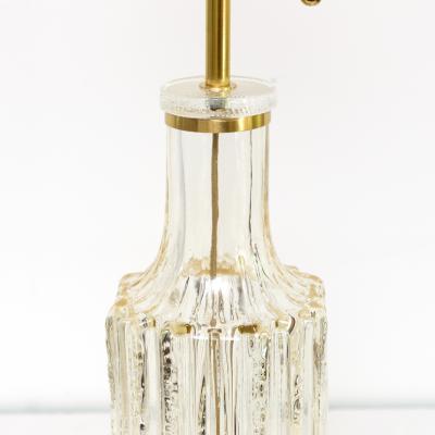 HIGHLY TEXTURED SCANDINAVIAN MODERN GLASS LAMP