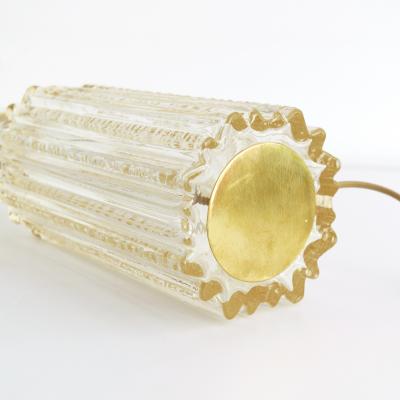 HIGHLY TEXTURED SCANDINAVIAN MODERN GLASS LAMP
